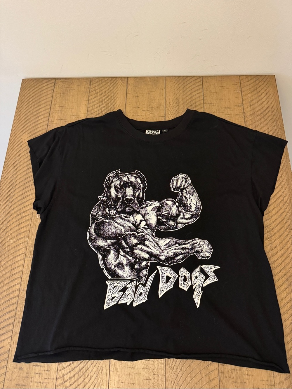 Black Graphic Muscle Tee